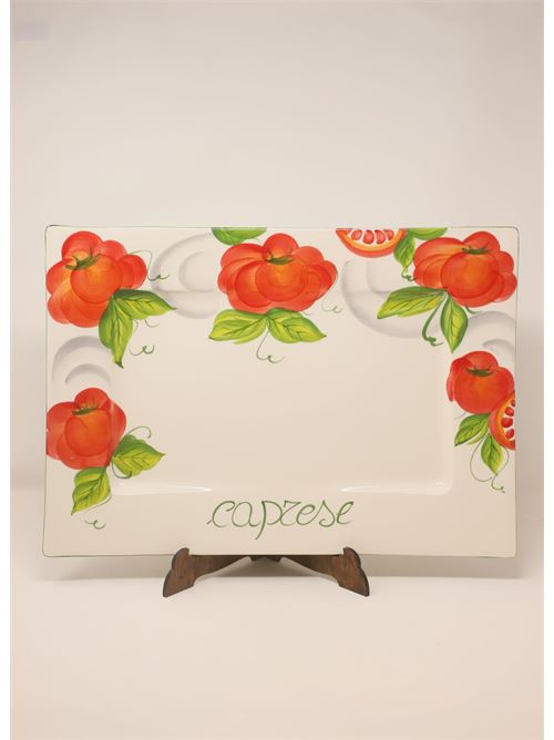 Caprese ceramic serving dish L'Oasi ceramiche | CAPRESERETTANGOLARERETTGRANDE